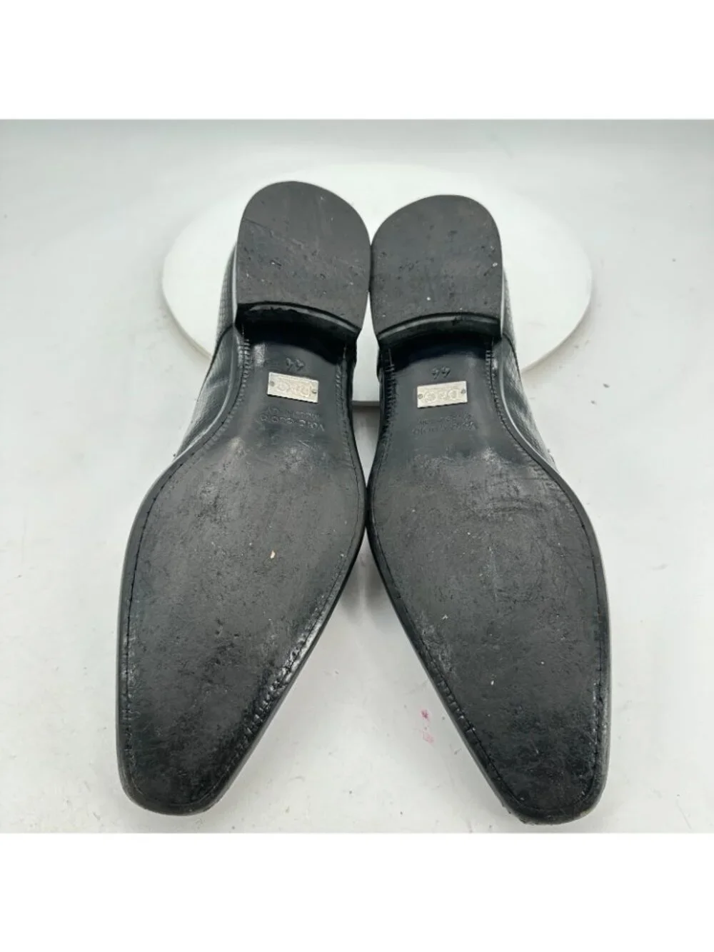 Dolce & Gabbana Men Size EU 44 E US 10 Black Crocodile Skin Derby Dress Shoes